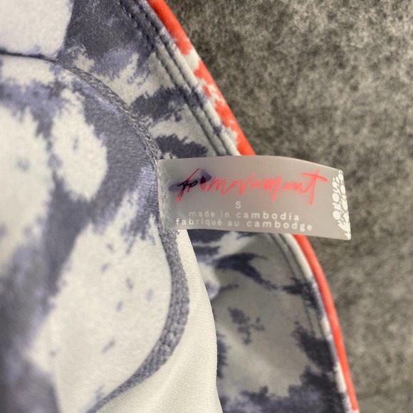 Free People Movement Leggings Small Gray Floral Wave Rider High Rise - Picture 7 of 15